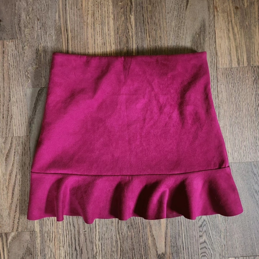 Faux Suede Skirt